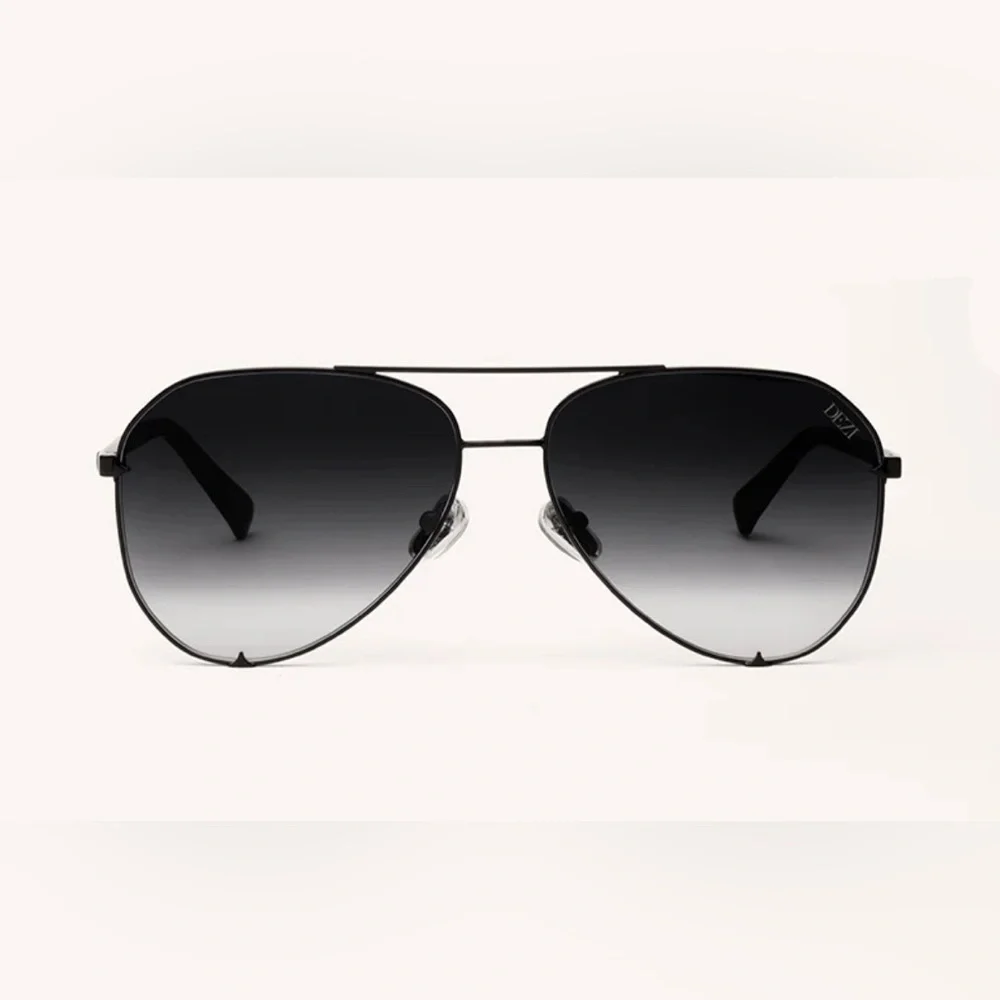 Quay X Dezi blueprint Black Aviator Sunglasses
